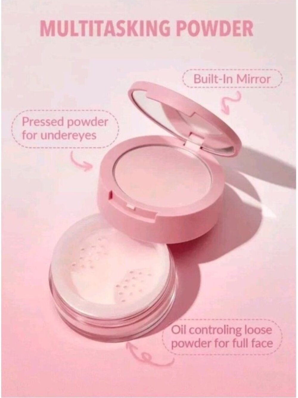 Sheglam Taro Insta-Ready Face & Under Eye Setting Powder Duo Make-Up 0.25oz Each